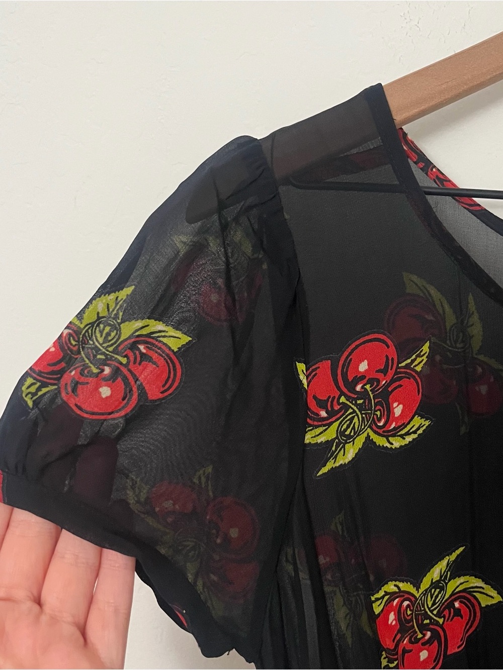 Vintage Betsey Johnson Cherry Babydoll Dress - Picture 3 of 10
